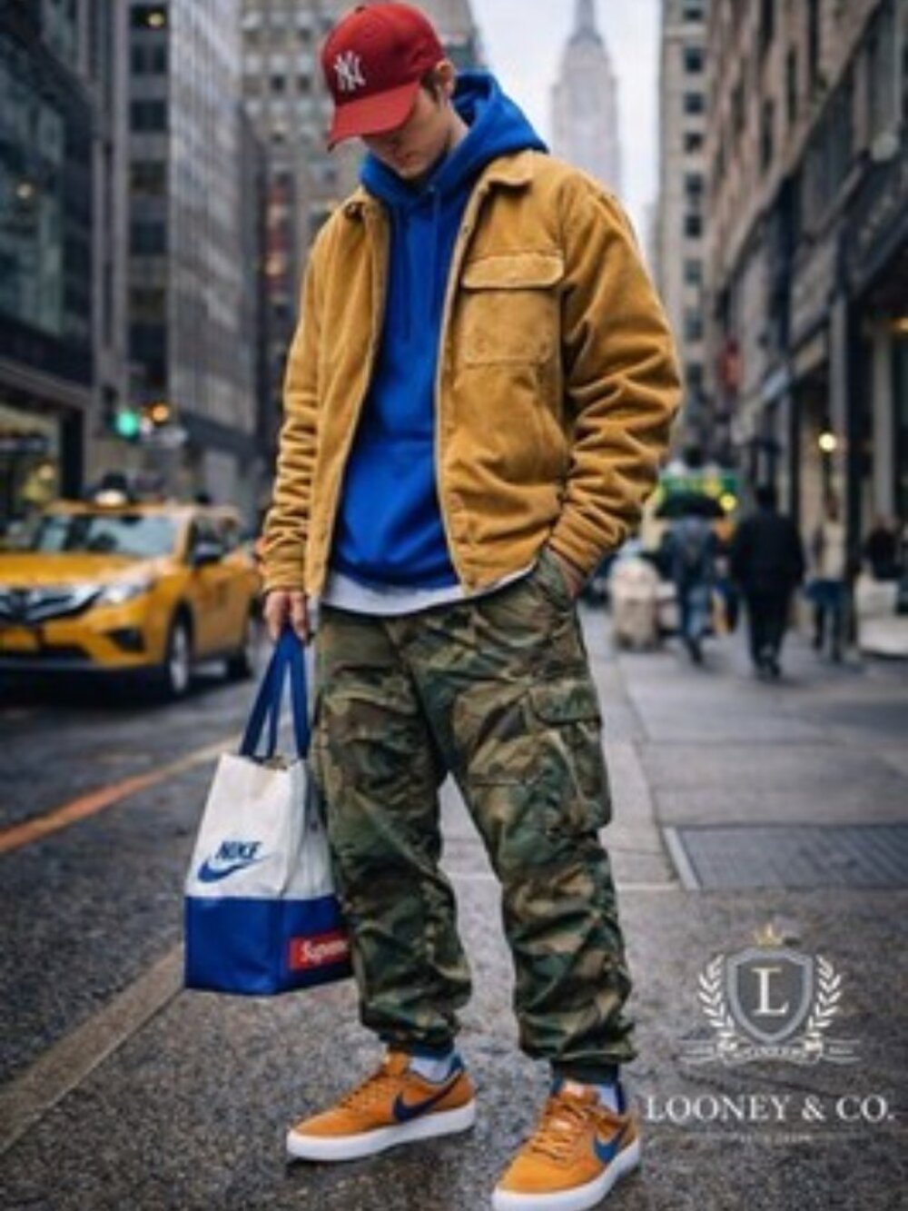 Nike SB Heritage Vulc CD5010-200 Wheat Blue Suede Skate Shoe Size 7 No Box Lid